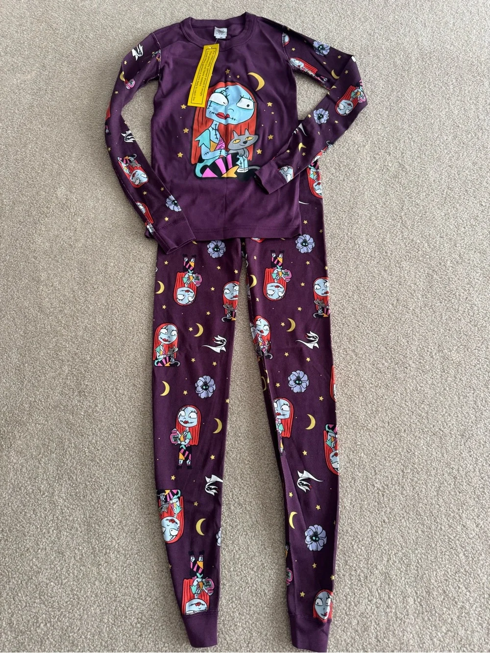 Hanna Anderson 100% organic cotton Disney Purple Nighttime Character Pajama Set
